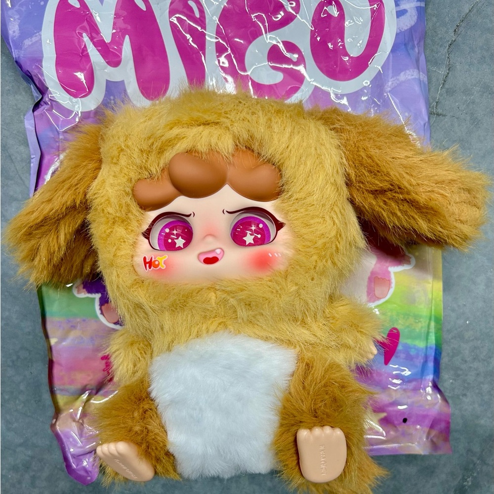 Cute Migo Puppy Brown and White Plush Toy